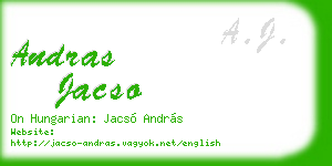 andras jacso business card